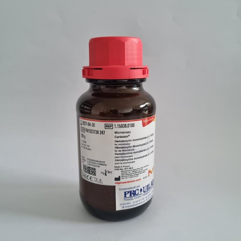 Hematoxilina monohidrato (C.I.75290) para microscopia certistain frasco ...